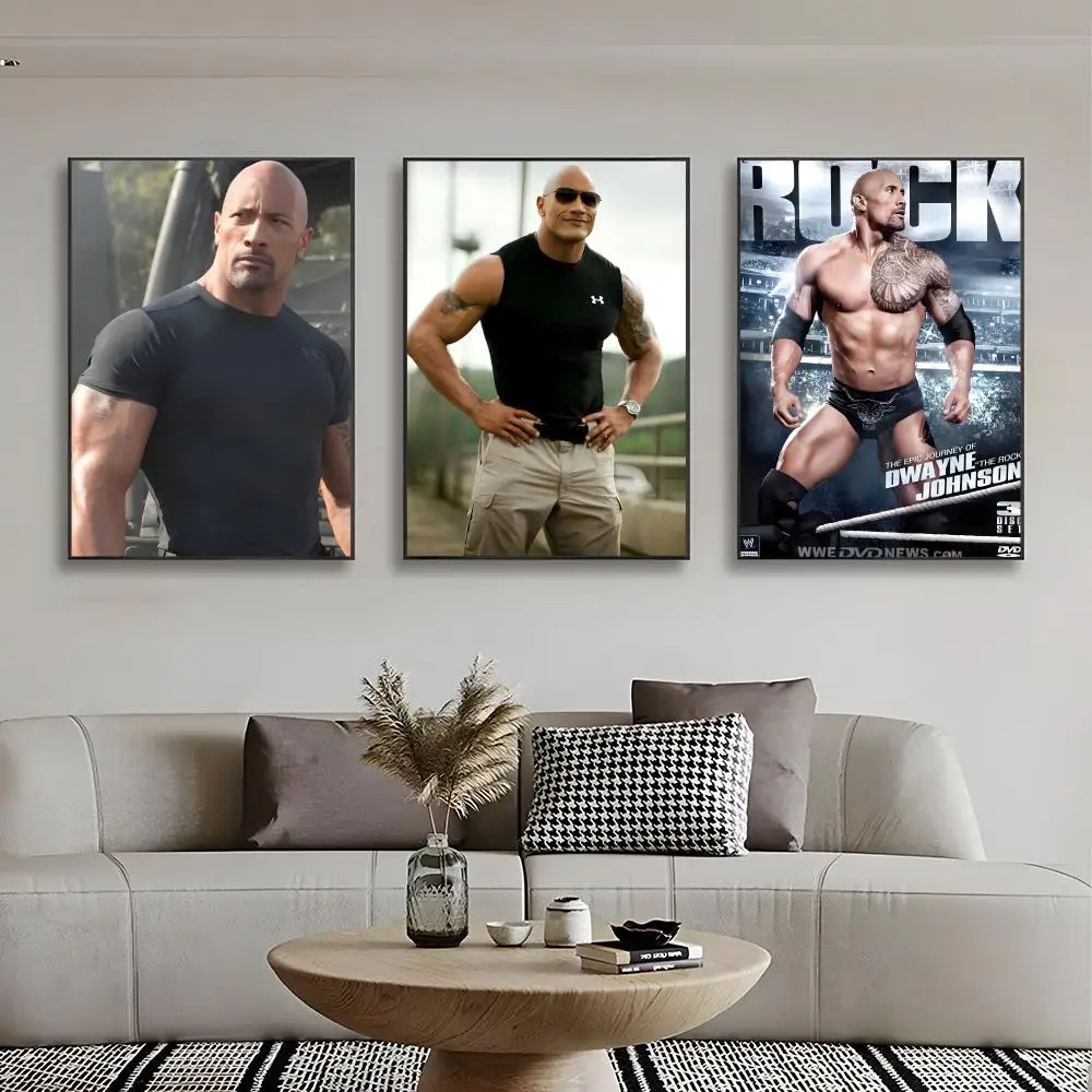 Celebrity Dwayne Johnson Poster Posters Retro Kraft Paper Sticker DIY Room Bar Cafe Aesthetic Art Wall Painting