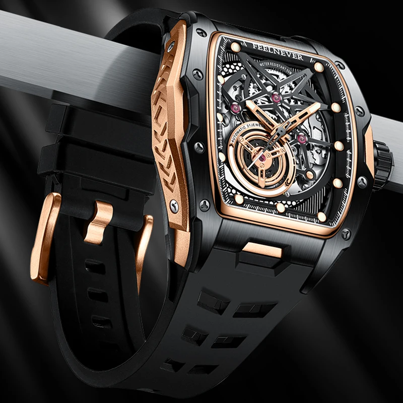 

FEELNEVER Top Brand LIGE Mechanical Watches Men Fashion Luxury Automatic Mens Watch Waterproof Luminous Wristwatch Reloj Hombre