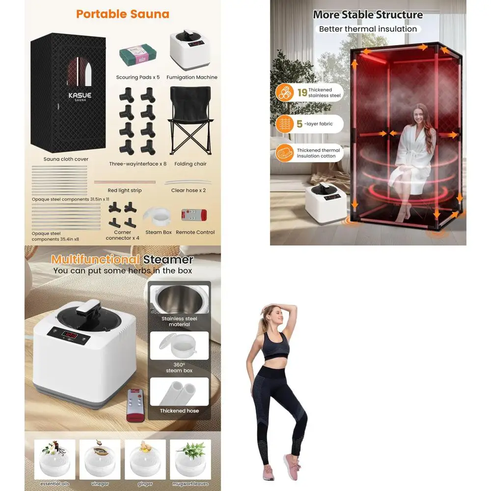 

Портативная инфракрасная паровая сауна с XL-парогенератором, 5-слойная водонепроницаемая и теплоизоляционная конструкция для релаксации, детоксикации и снятия мышечного напряжения