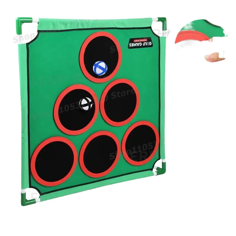 Portable Golf Practice Mat With Stand Indoor Outdoor Target Game For Family Parent Child Interactive Sports Training Tool