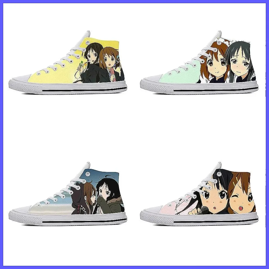

Anime K-On Mio Yui Casual Shoes Lightweight High Top Breathable Sneakers for Men Women