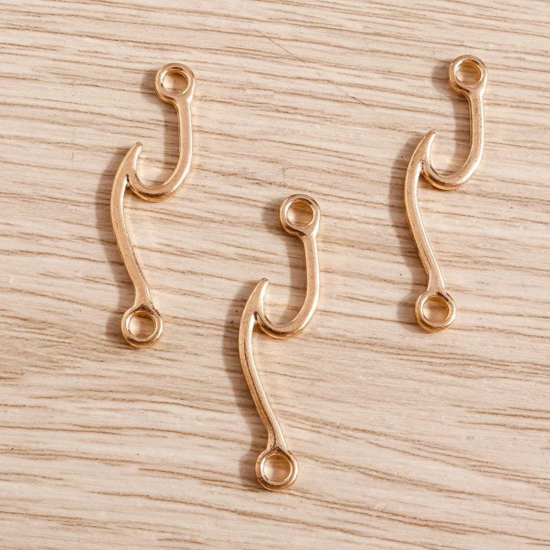 Tusember 30 Stück 7*32mm Legierung Goldfarben Strandwellen-Charms für Anhänger, Halsketten, Armbänder, handgefertigte Schmuckzubehörteile, DIY-Schmuckherstellung – Detail 6
