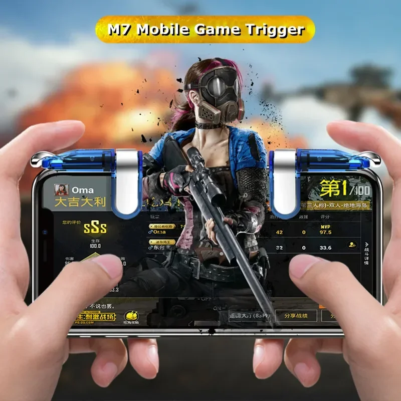 

M7 Mobile Phone Game PUBG Controller for IOS IPhone Android L1 R1 Aim Shooting Gamepad Joystick Key Button Gatillos Para Celular