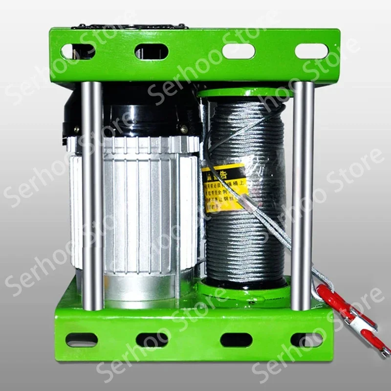 980W/1400W Wire Rope Hoist With Wireless Remote Micro Electric Hoist Electric Winch  220V 400kg/600kg