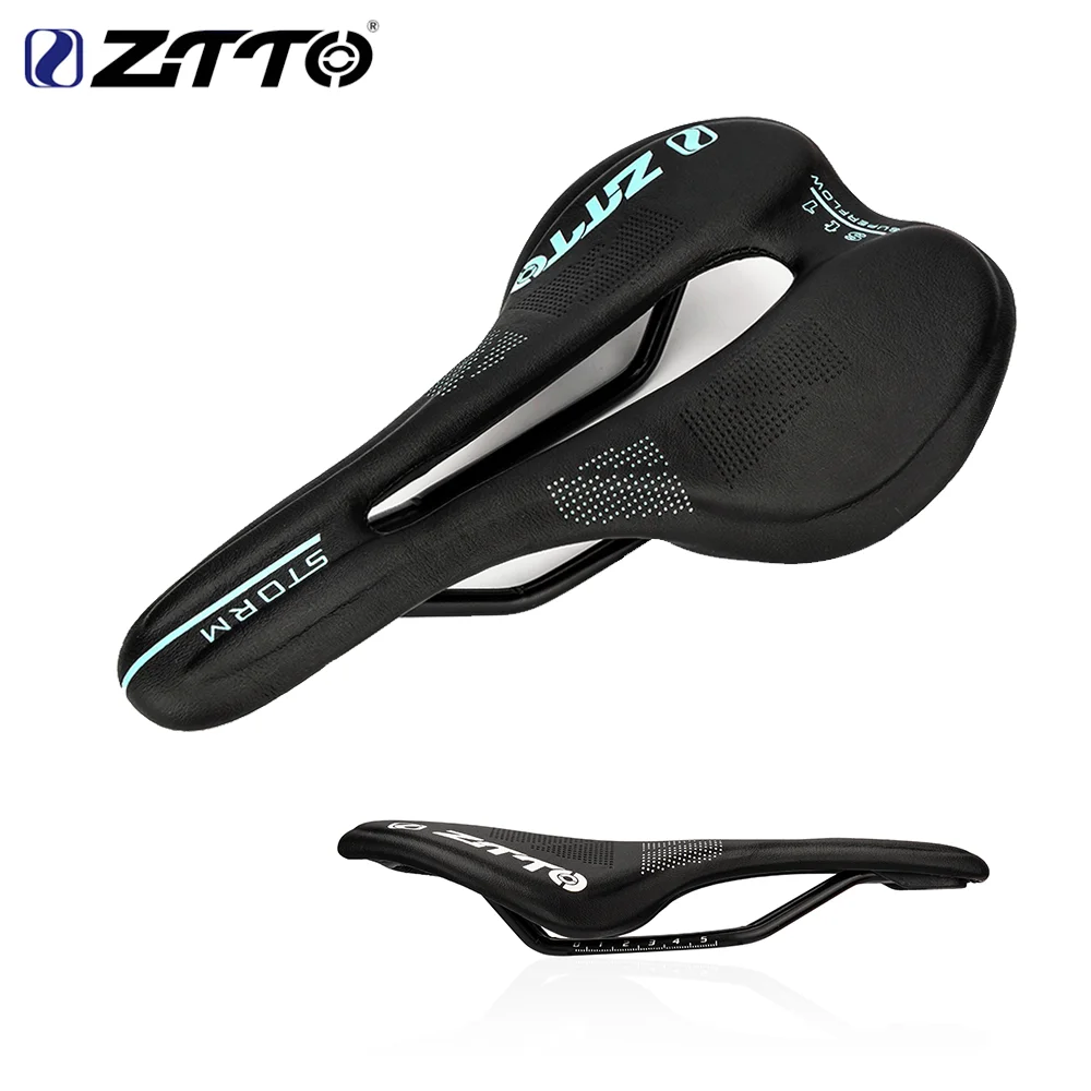 

ZTTO Soft MTB Road Bike Saddle PU Leather Hollow Ultralight Seat Cycling Cushion Soft Breathable Comfort Bicycle Cycling Saddle