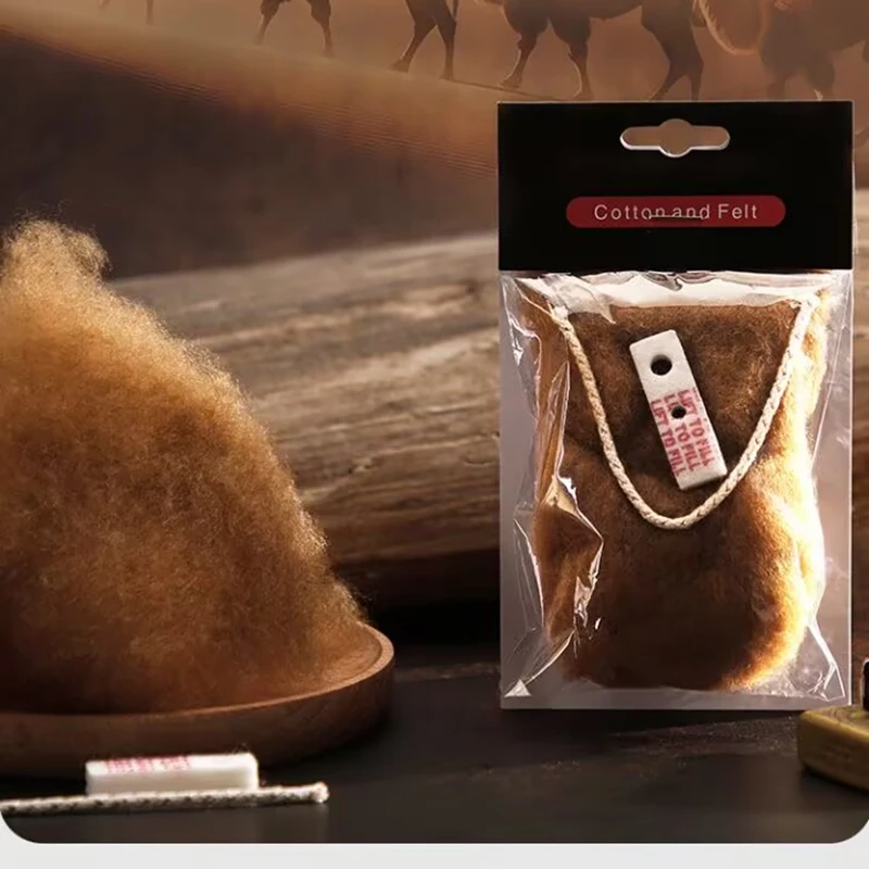2 Sets Oil-Storage Camel Wool Cotton Wicks Felt For Zippo Zorro Petrol Lighter Fuel Oil Delivery Continuous Strong Fire Stable