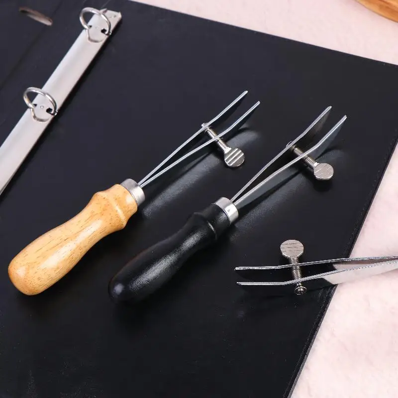0 to 10mm Adjustable Leather Edger Wooden Handle Creaser Reliable Leatherwork Tool for Finishing Edges on DIY Projects