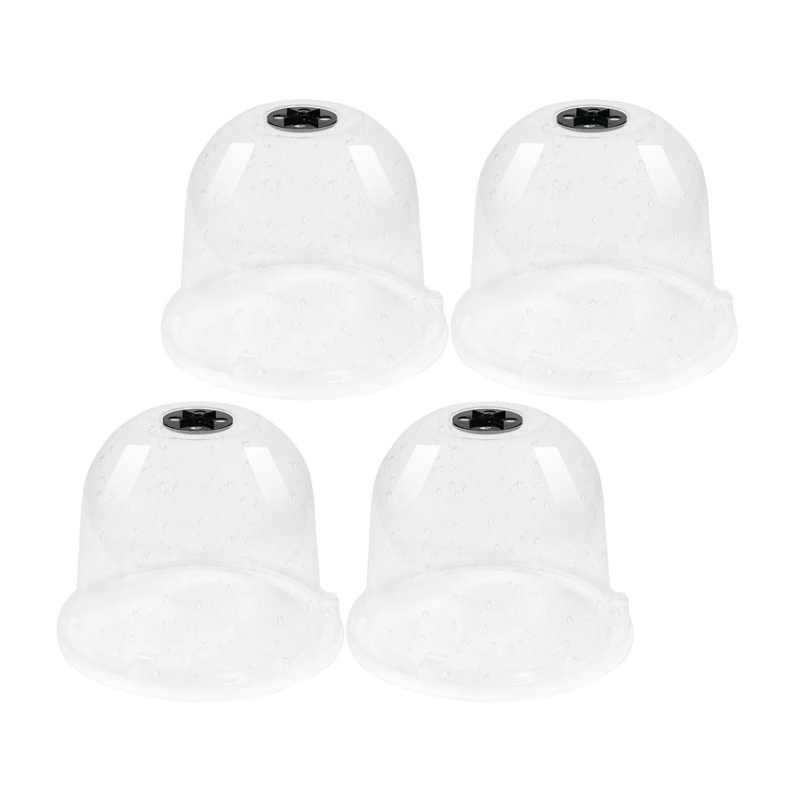 

4pcs Garden Dome Plant Cover Clear Plastic Cloche For Seedlings Protection Outdoor Humidity Dome Frost Guard Gardening Tool
