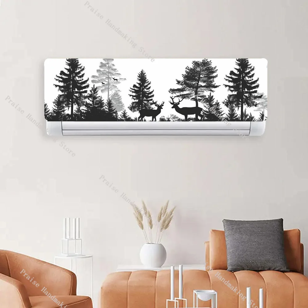 Forest Sunshine Scenery Air Conditioner Sticker Old Style Air Conditioner Retrofit Sticker PVC Waterproof Home Decoration