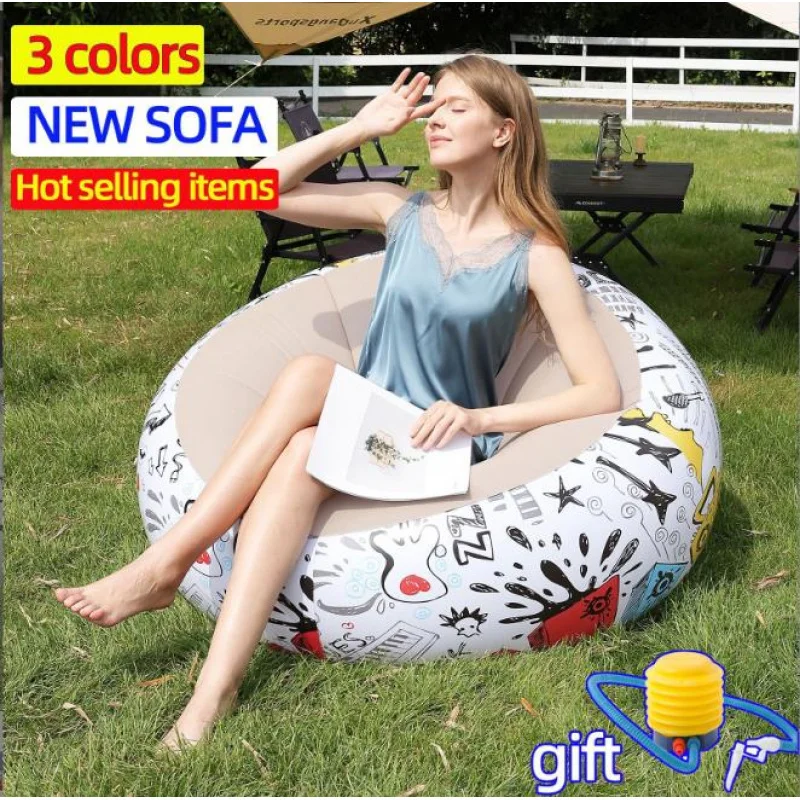 Bean Bag Chairs Inflatable Camping Chairs Inflatable Slouchy Sofa Blow Up Chairs Folding Portable Inflatable Chair For Living Ro