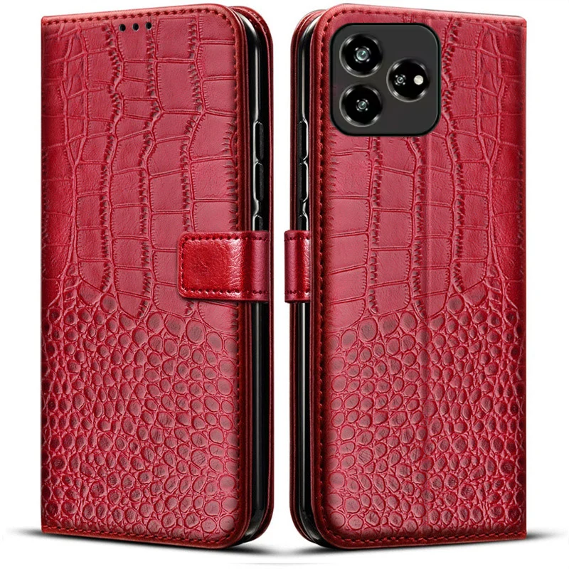 Funda de cuero con tapa magnética tipo billetera de lujo para ZTE Nubia V60 diseño Axon 60 Lite Blade V60 Smart V60Design contraportada a prueba de golpes