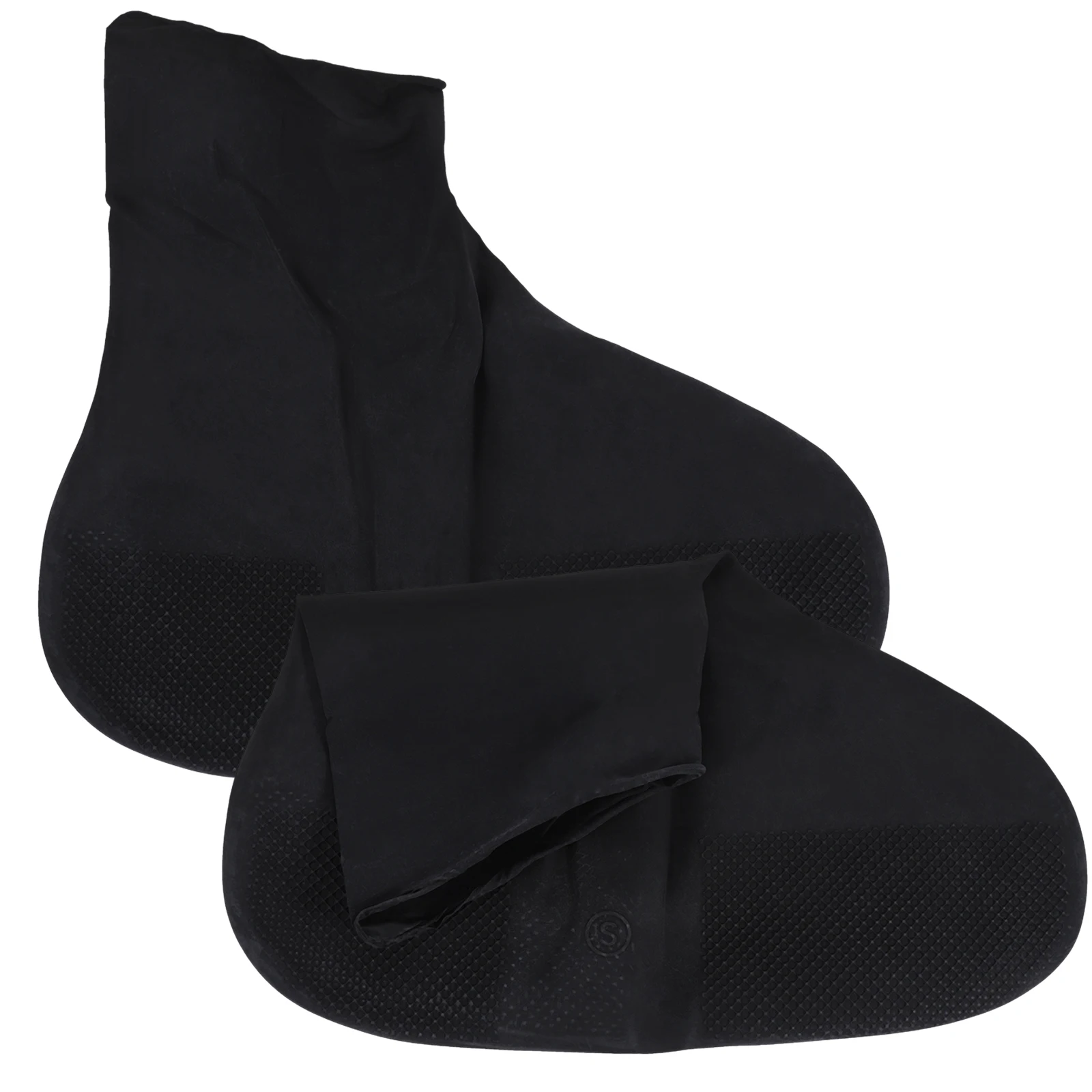 Cubiertas impermeables para zapatos de látex, calcetines altos negros, talla M 36 40, Protector elástico reutilizable antideslizante a prueba de lluvia y nieve para exteriores