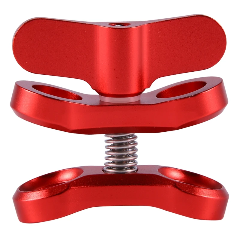 Camera Accessory Diving Lights Ball Butterfly Clip Arm Clamp Mount Aluminum For Hero 3+/4/5 Gitup SJ6000 Camera Red-A56M