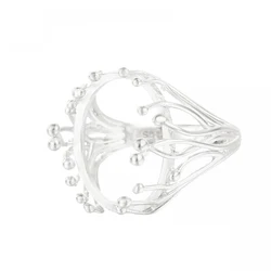 925 Sterling Silver Claws Ring Blank Ring Base Finding for 16X19mm Oval Gemstone Setting DIY Jewelry Gift for Women(