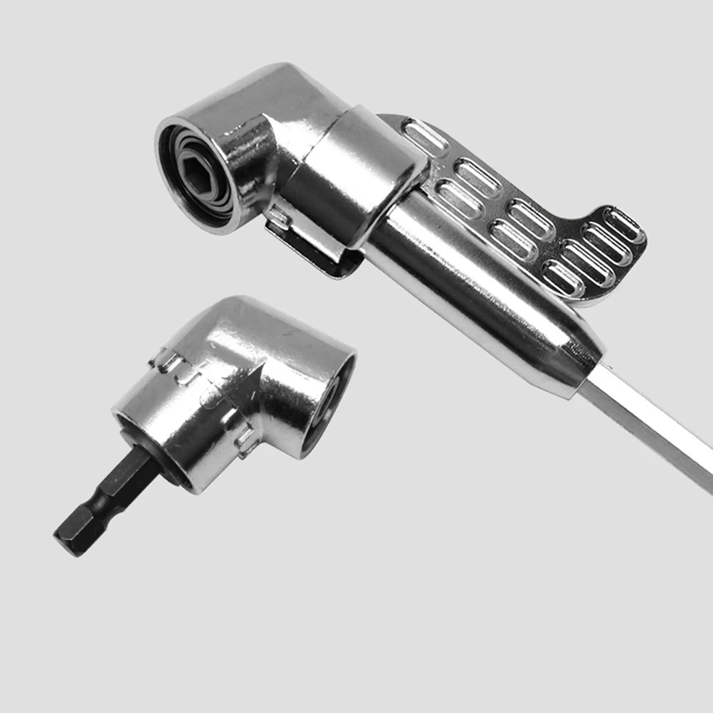 

2pcs Electric Drill Tool Extension Screwdriver Socket Holder Right Angle Bending Device Fits Drills 105 Degrees