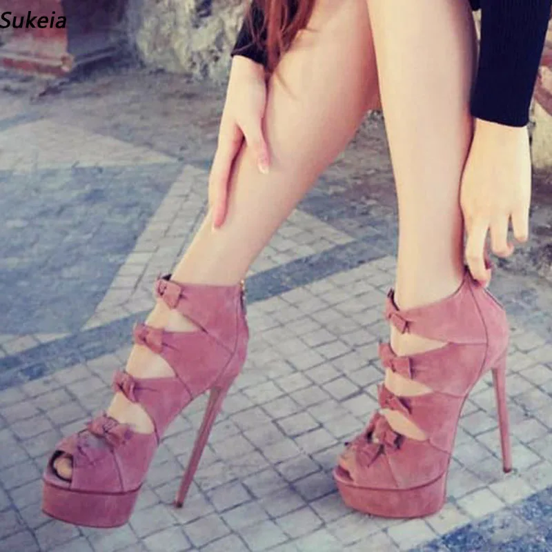 

Sukeia Высококачественные женские весенние туфли-лодочки, замшевые пикантные туфли на шпильке, красивые розовые туфли для вечеринок, женские туфли размера США 5-20