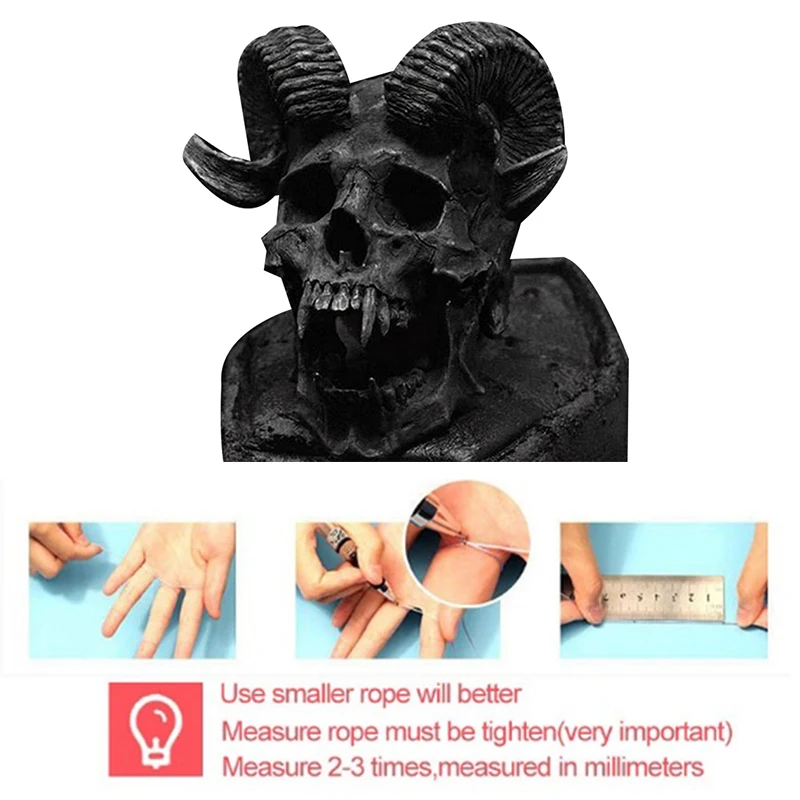 Retro Punk Satan Goat Skull Stainless Steel Locomotive Ring Fashionable Men's Gothic Jewelry Gift Skull Personality