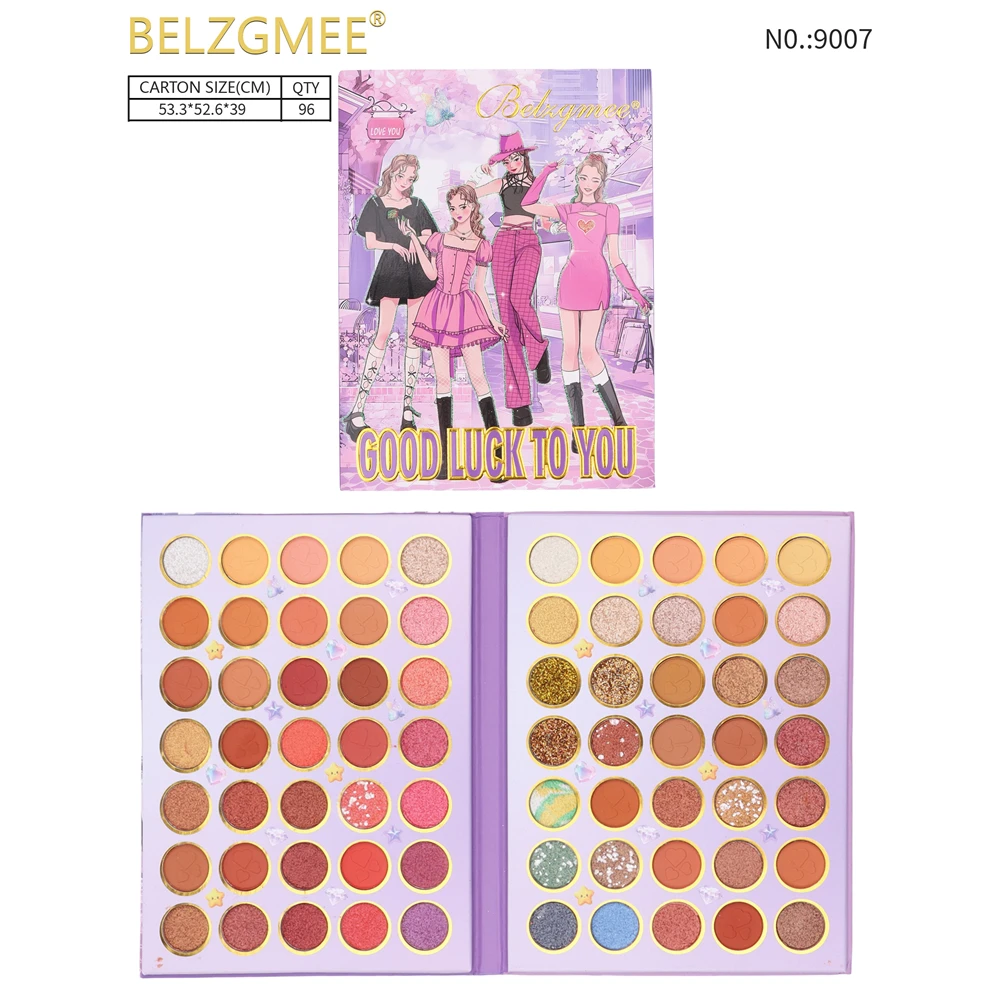 BELZGMEE 70 Colors Fashion Girls Matte Eye Shadow Palette Book Glitter Bright Eyeshadow Palette Professional Makeup for Eyes