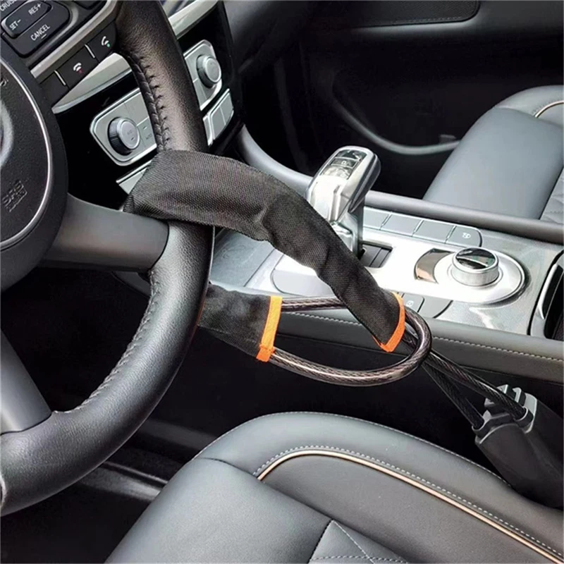 Car Steering Wheel Lock Universal Seat Belt Anti-Theft Lock With 3 Keys Anti-Theft Device For Most Cars SUV Car