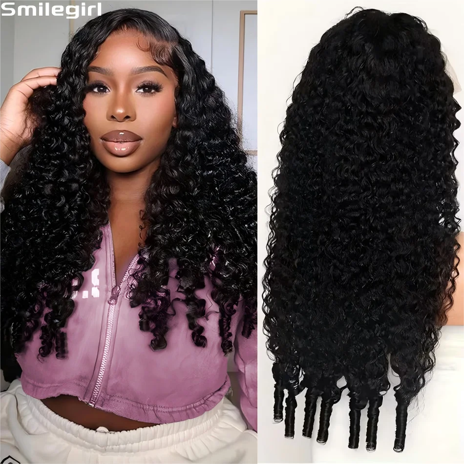 

Бирманский вьющийся парик Человеческие волосы Глубокая волна Парик фронта шнурка 13X6 Hd Парики из натуральных волос 30 40-дюймовый парик Мокрый и волнистый парик фронтальной части шнурка