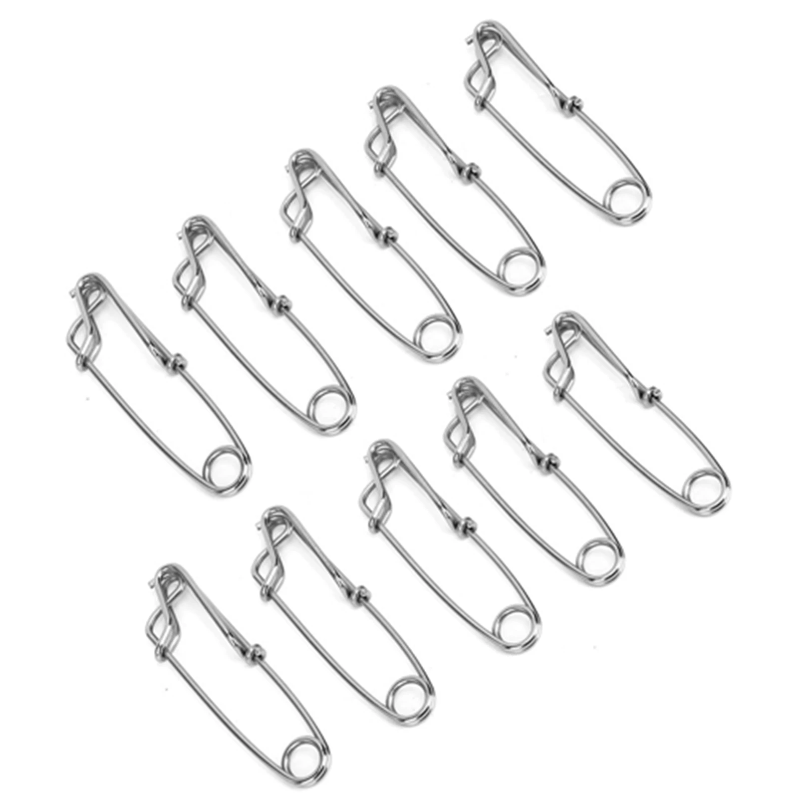 10 Stück Edelstahl-Longline-Snap-Clip, 2,6 x 100 mm, robuster Thunfisch-Clip für schwimmende Schnur zum Salzwasser-/Süßwasserangeln – Detail 5