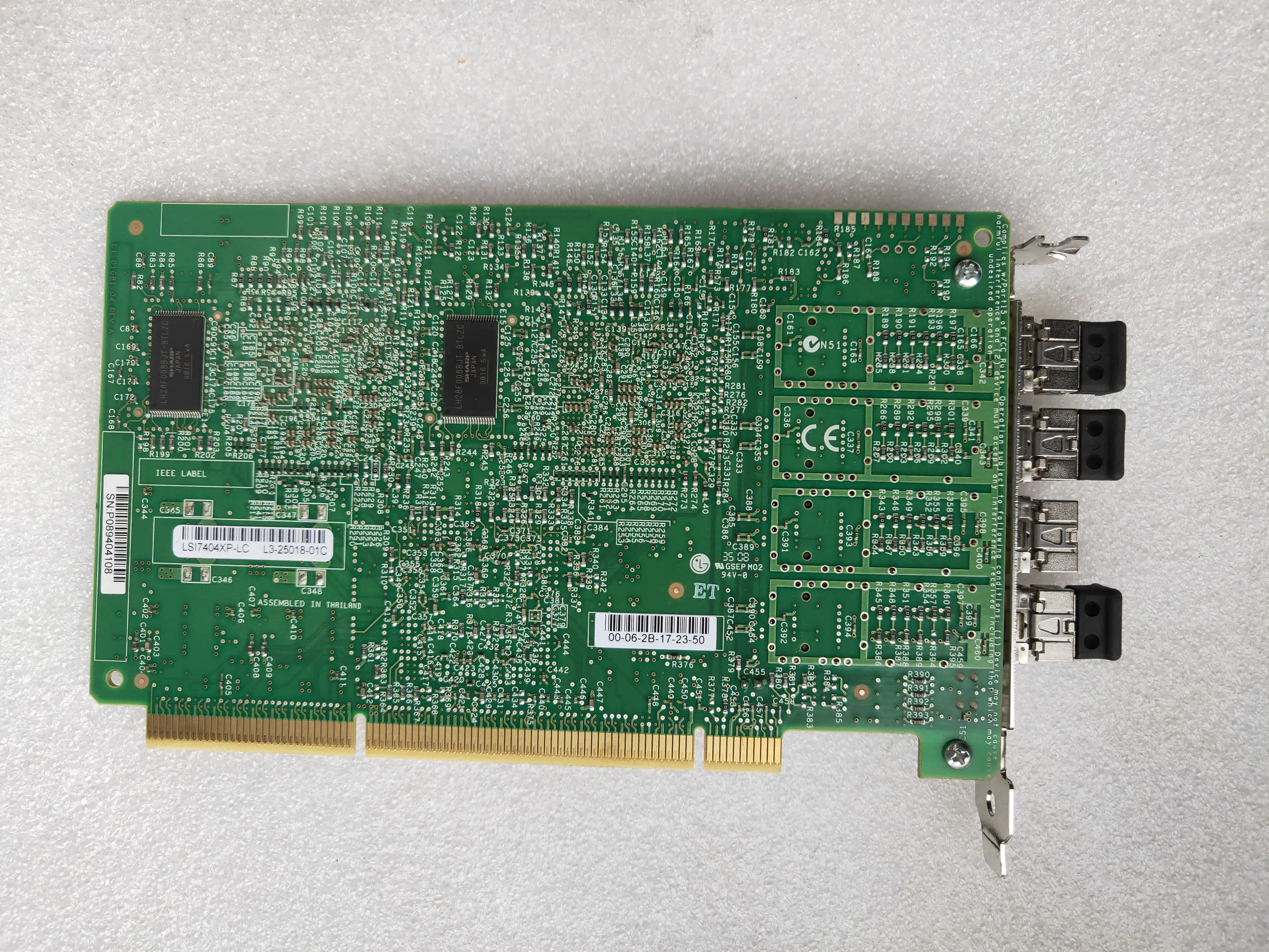 For LSI Logic LSI7404XP-LC L3-25018-01D 4GBS 4-port HBA optical card