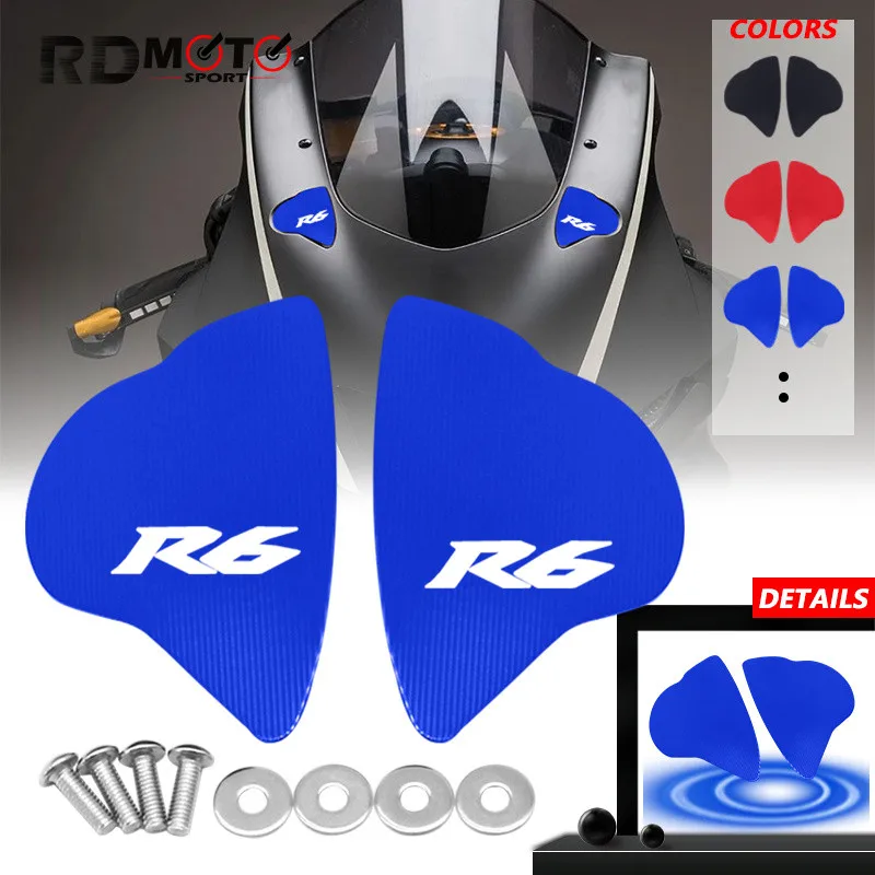 

Для YAMAHA YZF-R6 R6 2017-2020 2021 2022 2023 Крышка для лобового стекла заднего зеркала, устранители для зеркала заднего вида мотоцикла yzfr6
