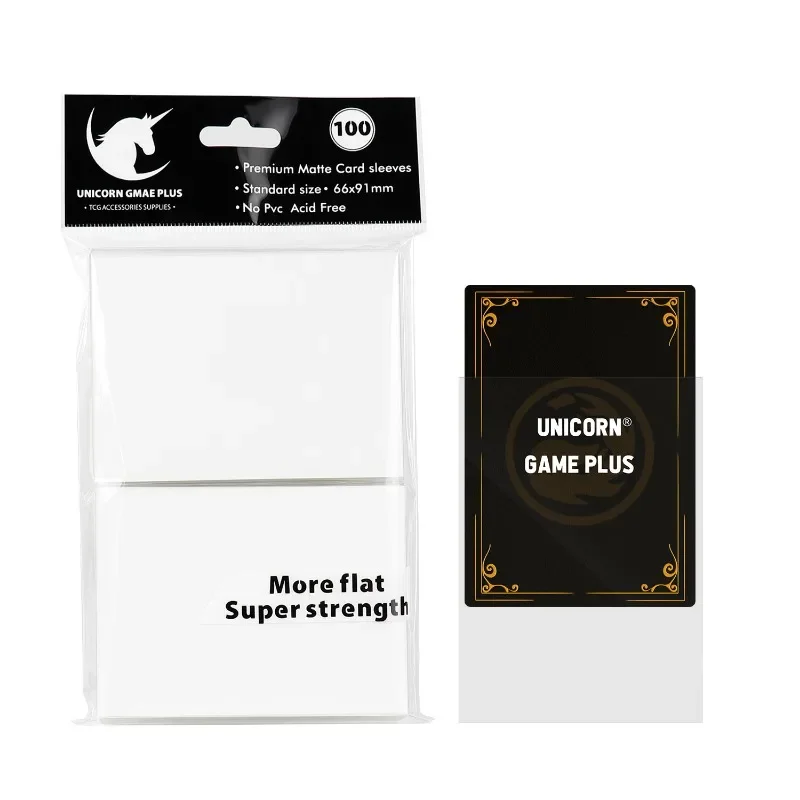 Colorful 100/200PCS 66x91mm New Matte Standard Size Card Sleeves TCG Trading Card Protector for Tarot Shield Board Games Magical