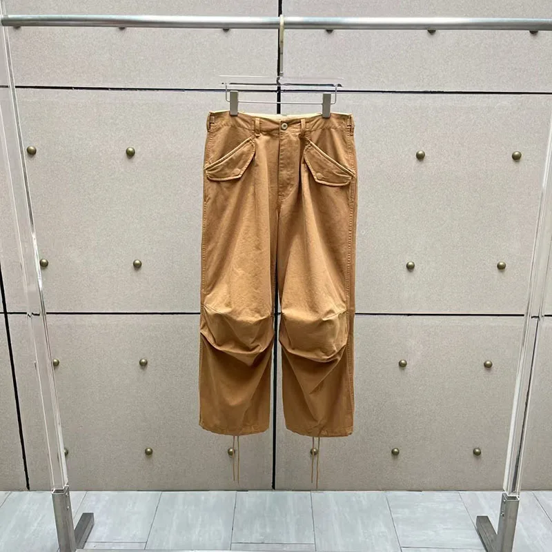 Women's Dyed Washed Work Pants Stylish Casual Straight-Leg Trousers High-Quality Long Pants Fall Season New Arrival 2025