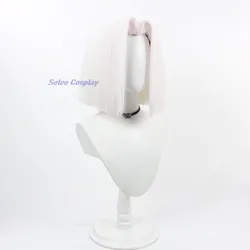 Hazbin Lute Wig Angel Cosplay White hair Hotel Anime Cosplay Halloween Carnaval Fancy Party Silver Color Anime Cosplay Prop