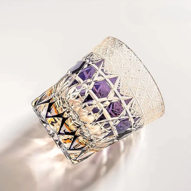 

Purple crystal stone hand-carved whiskey glass crystal glass foreign wine cup