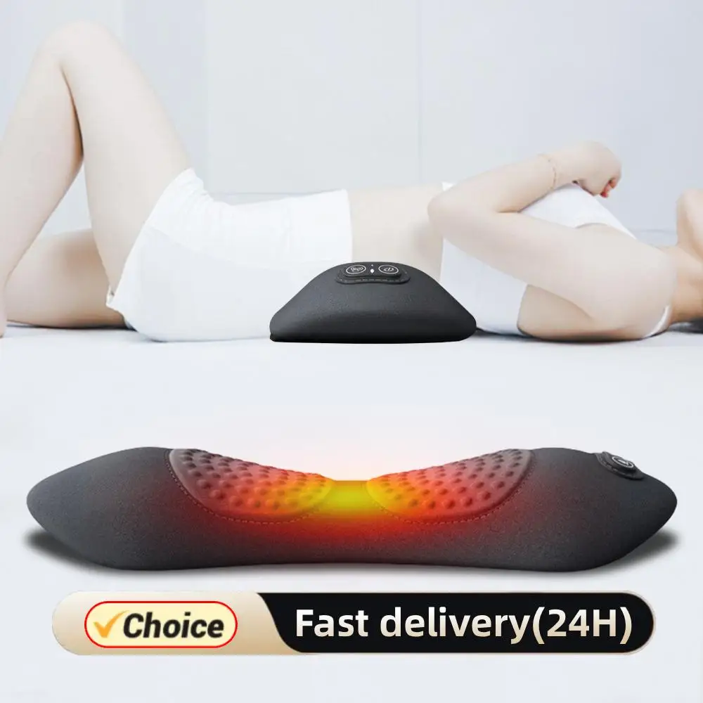 

Электрическая подушка для поясничной поддержки 3 в 1, подушка для поддержки спины с регулируемой высотой и подушкой для поясницы с подогревом для поясницы