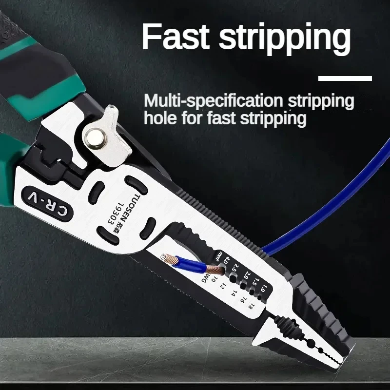 Multifunctional Universal 10 In1 Pliers Hardware Wire Cutters Professional Electrician Anti Slip Durable Repair Tools