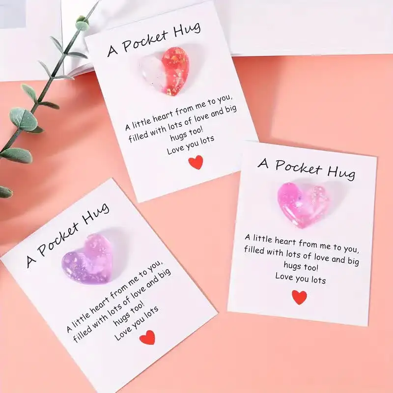 Pocket Hug 10-delige set - Charmant harssouvenir met inspirerende kaart - Ideaal cadeau voor verjaardag, bruiloft, Valentijnsdag, C