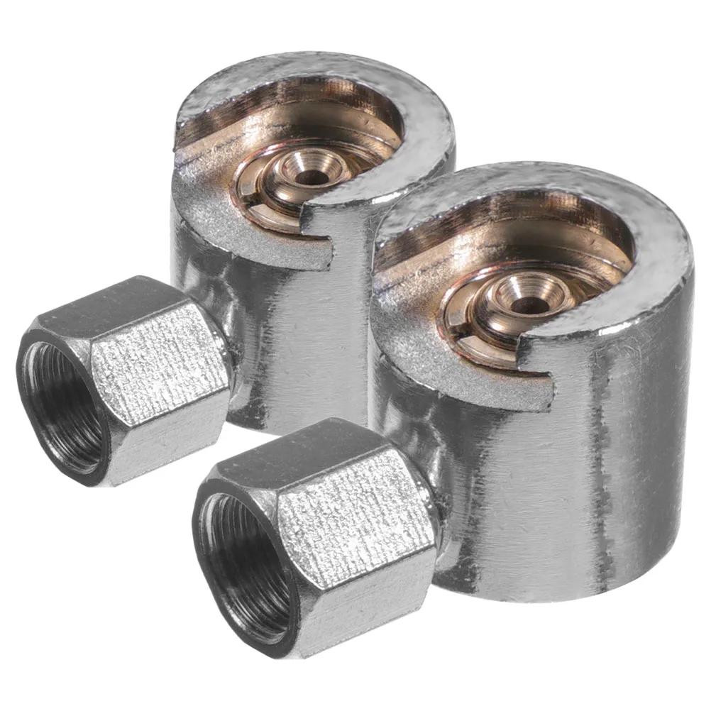

2pcs Button Head Grease Coupler Iron Zinc Alloy Fittings Replacement Nozzle Screw Tight Cap Durable Longlasting Engine Parts
