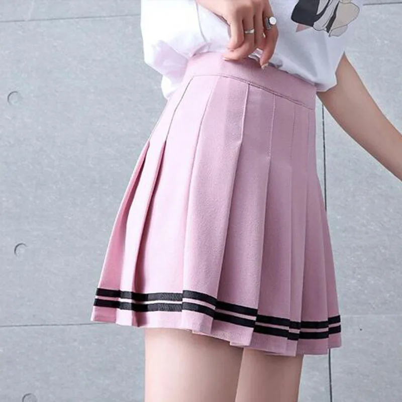 Vrouwen Meisjes Lolita A-lijn Sailor Rokken Grote Maat Preppy Schooluniform 2023 Hoge Taille Geplooide Rokken Kawaii Harajuku Rokken