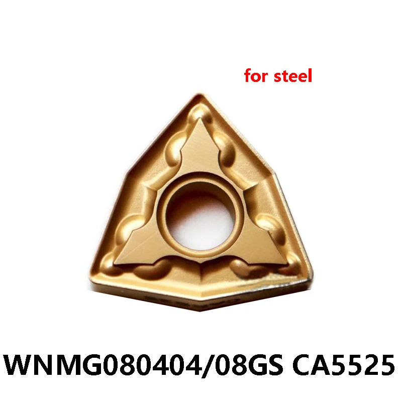 

10 шт. WNMG080404GS оригинальный WNMG 080408 WNMG080408 WNMG080404 GS CA5525 Токарные Инструменты держатель с ЧПУ карбидная вставка для стали