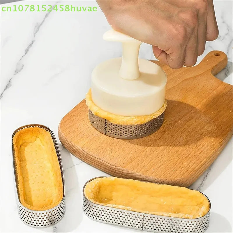 1 قطعة قالب صب دائري مثقوب مع ثقوب ، دائرة برج الجبن موس الفرنسي ، دائرة التارت ، دائرة الكعكة