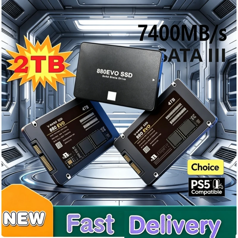 For Internal Hard Drive Sata3 Interface, Original 880EVO External Hard Disk High Speed Portable Solid State Drive For Laptop.