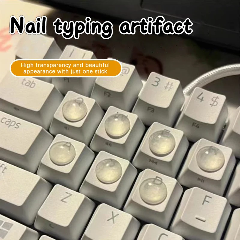 Nail Typing Artifact To Protect Nail Stickers From Breakage And Damage, Convenient And Easy Typing Keyboard Silicone Particles