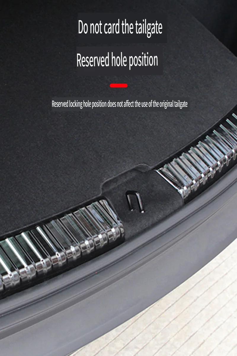 1 unidad nueva para Tesla Model Y Juniper 2025 tira de umbral de maletero TPE protección antiarañazos tapa accesorios de coche