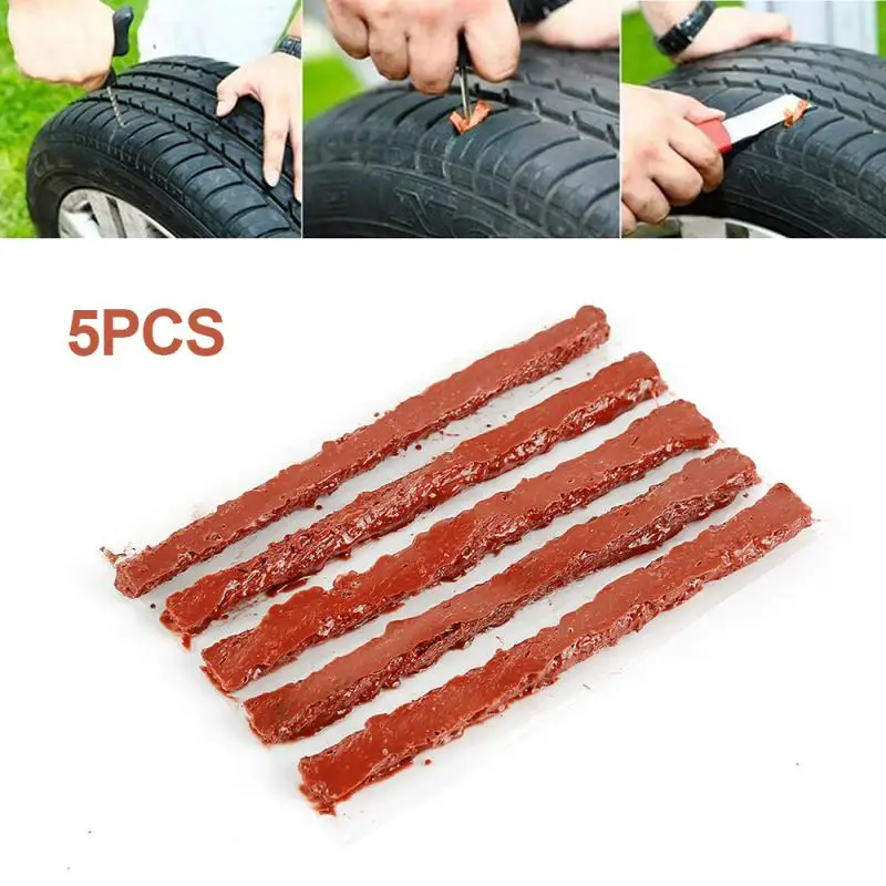 Tubeless Tyre Puncture Repair Rubber Strips String Tire Repair Car Bike Motorcycle Repair Kit Rubber Strip