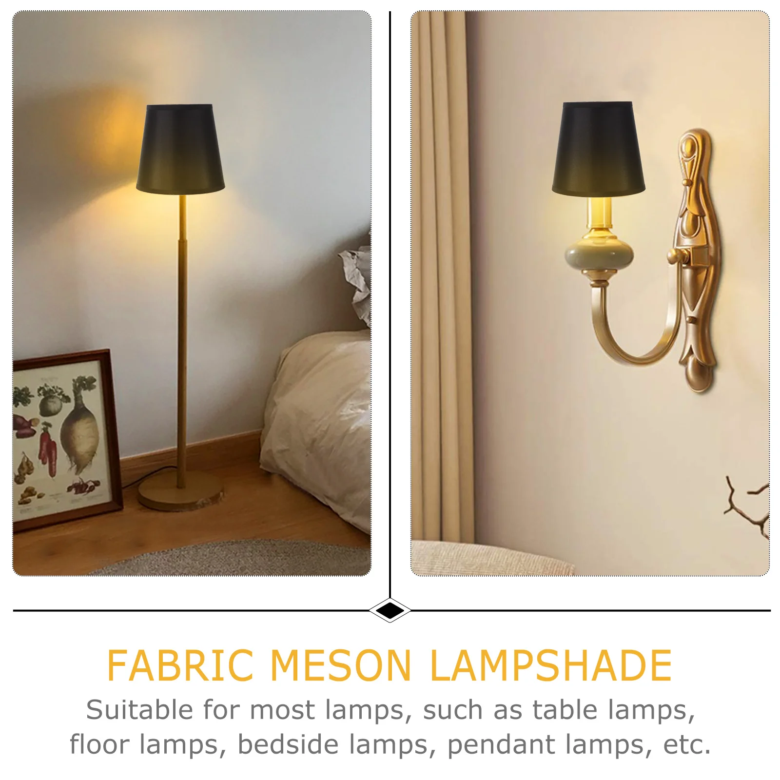 Barrel Fabric Lampshade E14 Cloth Cover Exquisite Workmanship Non-Fade Shade for Dining Room Living Room Ceiling Light