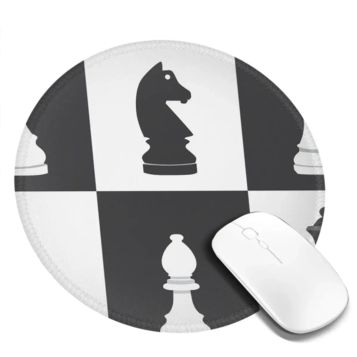 Chess Pieces On Board Round Mouse Pad Computer Keyboard Mouse Mat Gamer PC Desk Mat Office Table Mats