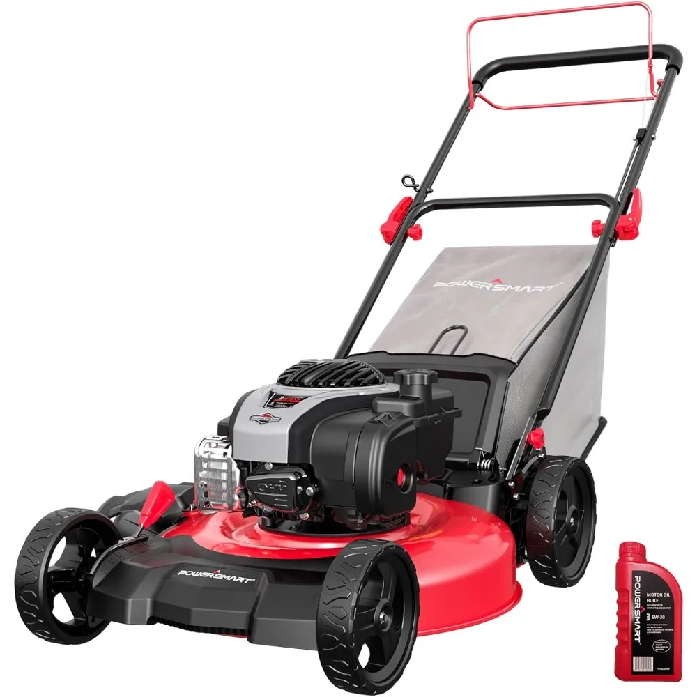 

Self Propelled Gas Lawn Mower, 140 cc Briggs and Stratton E550 Engine, 3-in-1 with Bagging B8621S