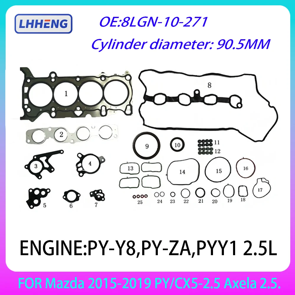 

Engine Cylinder Head Full Gasket Set Fit For MAZDA 6 CX-5 2.5L L4 2.5 L T GJ GL KE GH AWD PY-VPS PY-Y8 PY-ZA PYZ8 PYZC 2012-2022