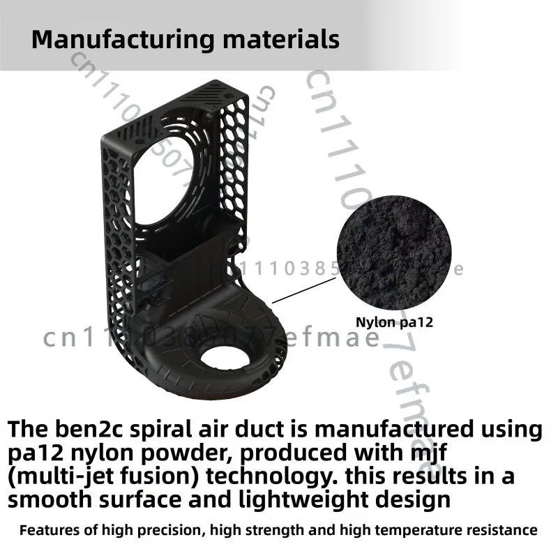 

For BEN2C Flash cast A5M/A5M Pro 360-degree spiral airflow cooling air duct