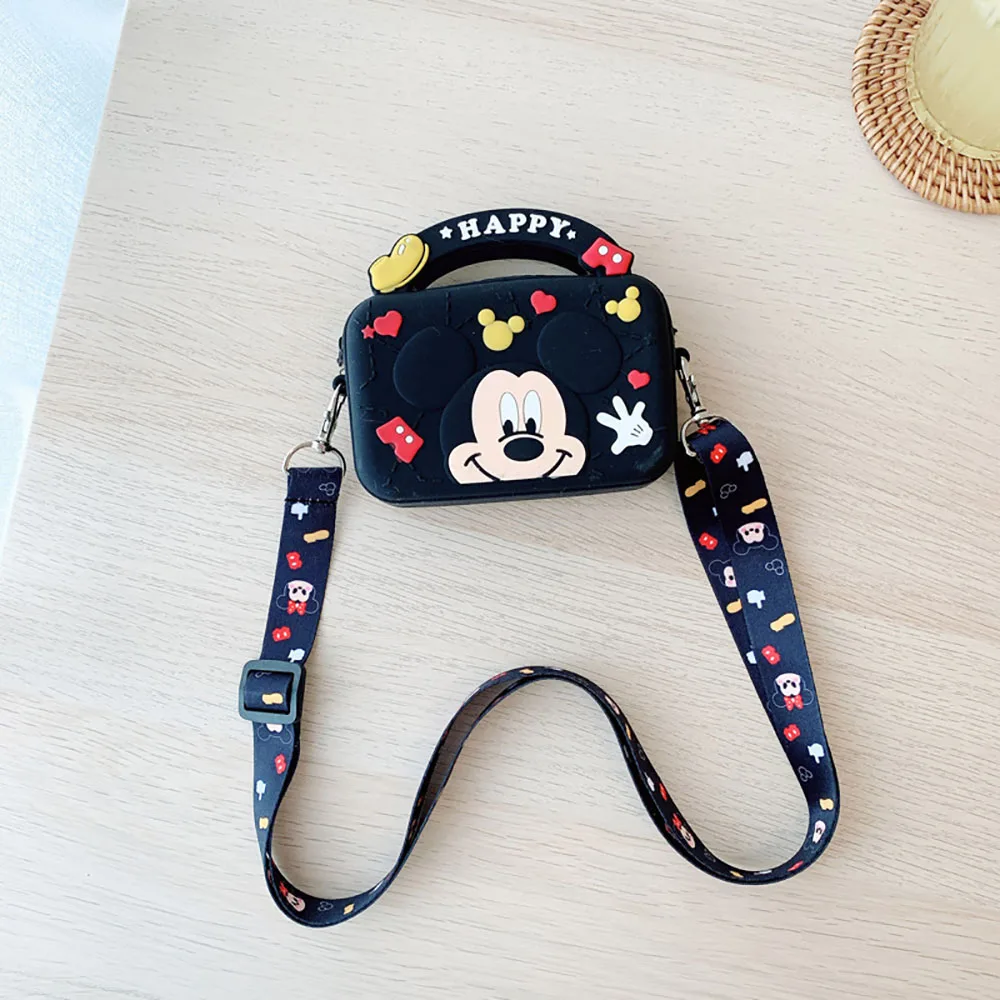 Disney Girls Coin Purse Minnie Mickey Cartoons Shoulder Bags Stitch Women Kids Cute Anime Messenger Bag Waterproof Handbag