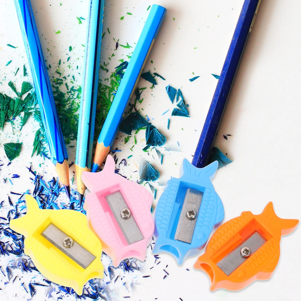 

30pcs Colored Cartoon Pencil Sharpener Manual Small Sharpeners Metal Material Mini for Kids School Supplies Bright Design Easy