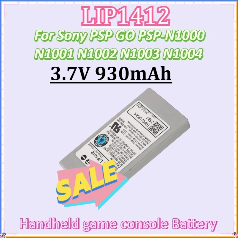 

For Sony PSP GO PSP-N1000 N1001 N1002 N1003 N1004 New LIP1412 3.7V 930mAh Handheld Game Console Replacement Battery Pack